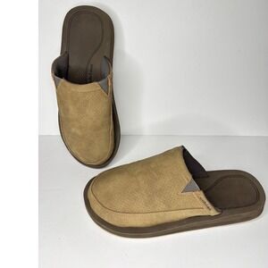 Cobian Mules Men Size 13 Tan Perforated Slip On‎ Comfort Slides Footwear